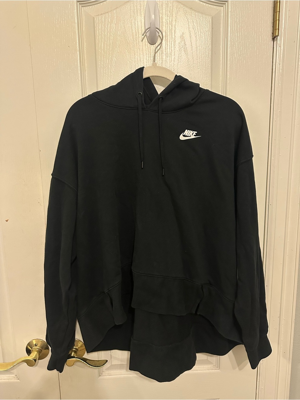 Nike Black Crewneck Pullover Sweatshirt with White Logo